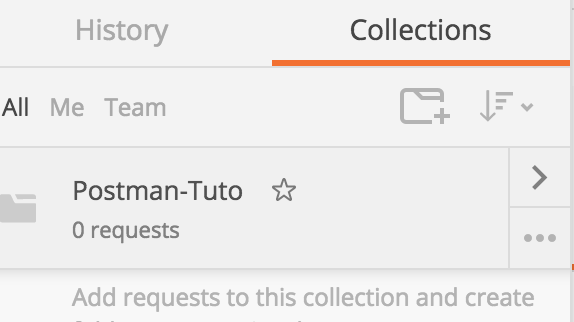 Postman new collection button