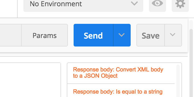 Saving the request to a Postman collection